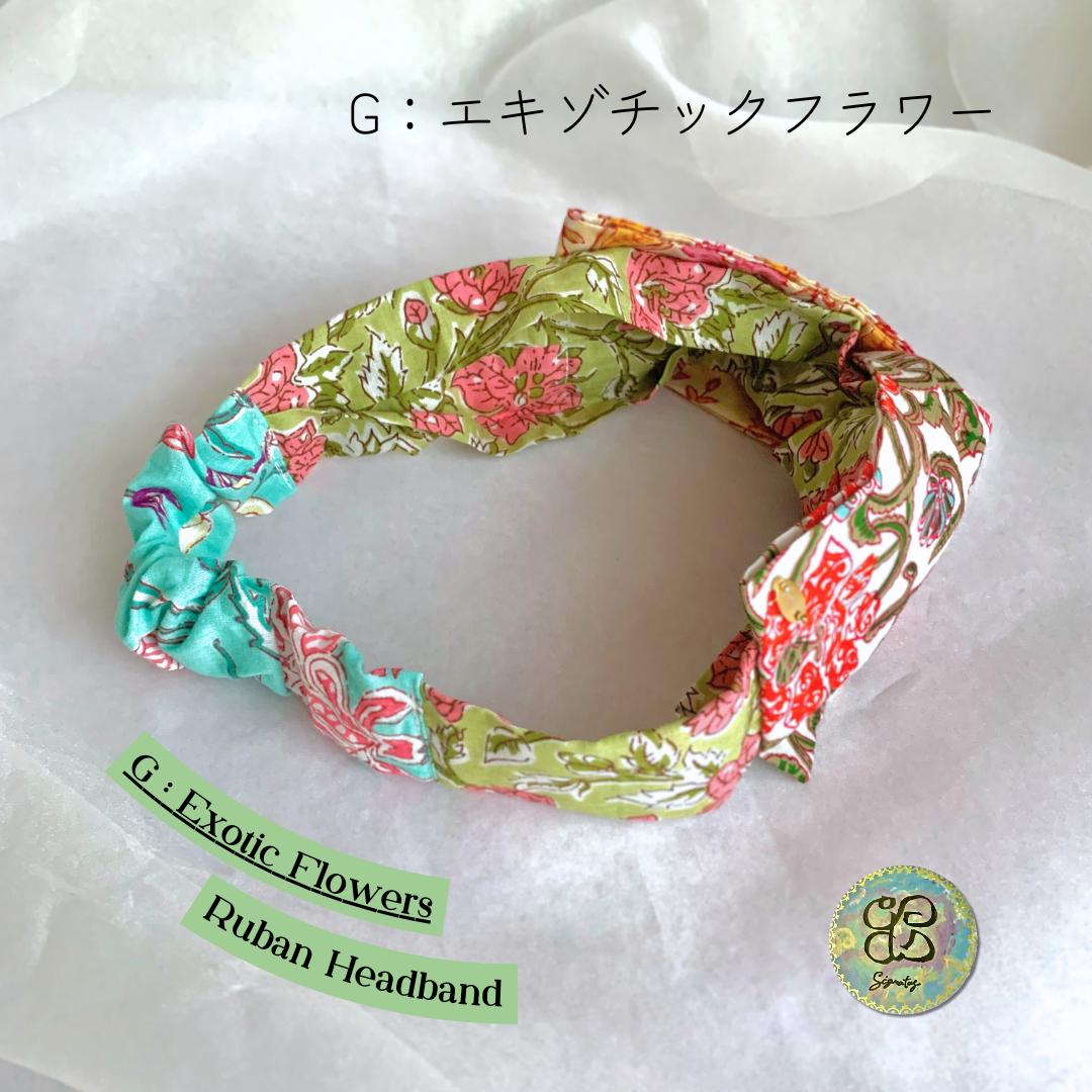 Ruban Headband (G)Exotic Flowers