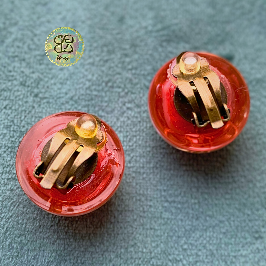 Signatas Button scarlet(イヤリング)
