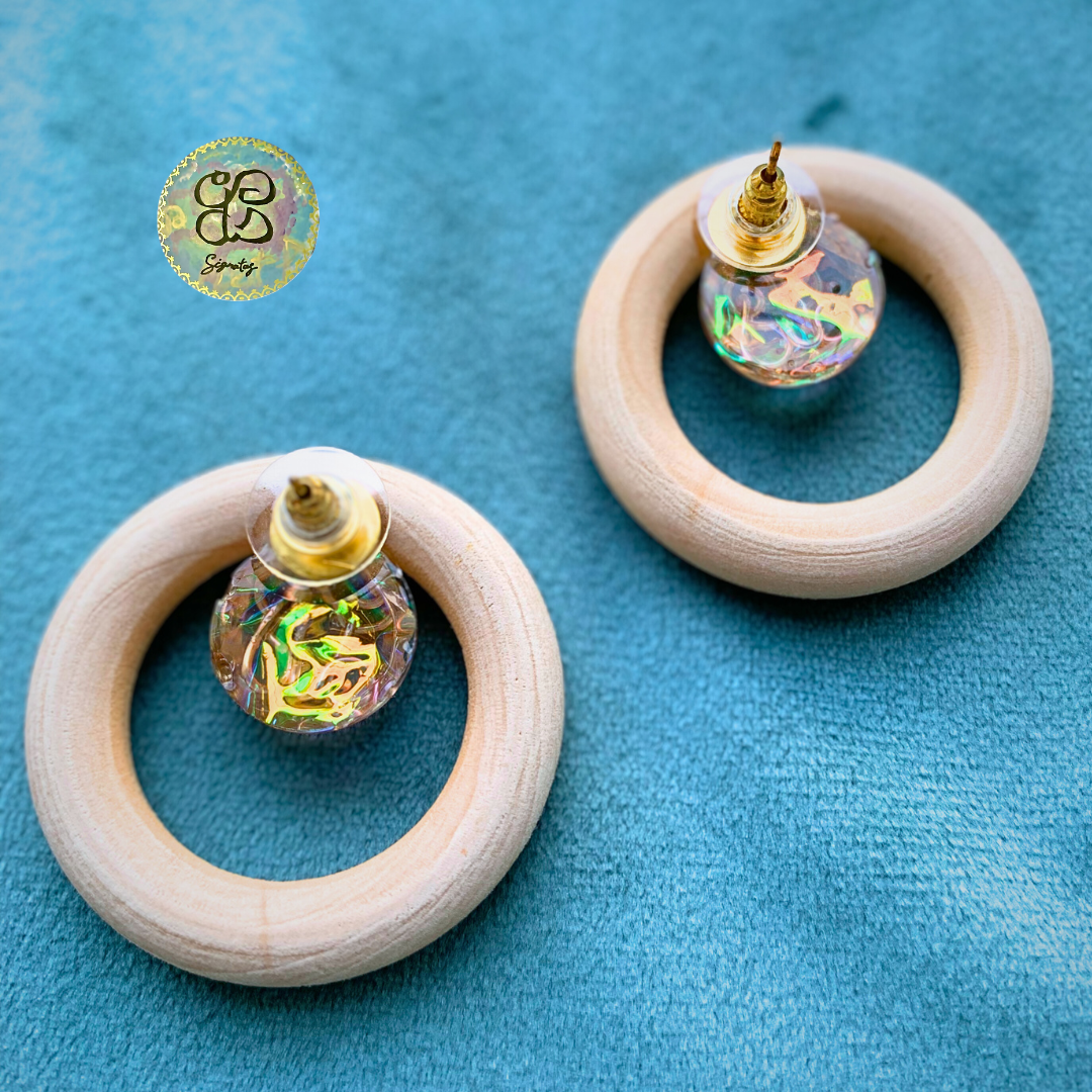 WOOD & TWINKLE aurora (Pierced earrings)