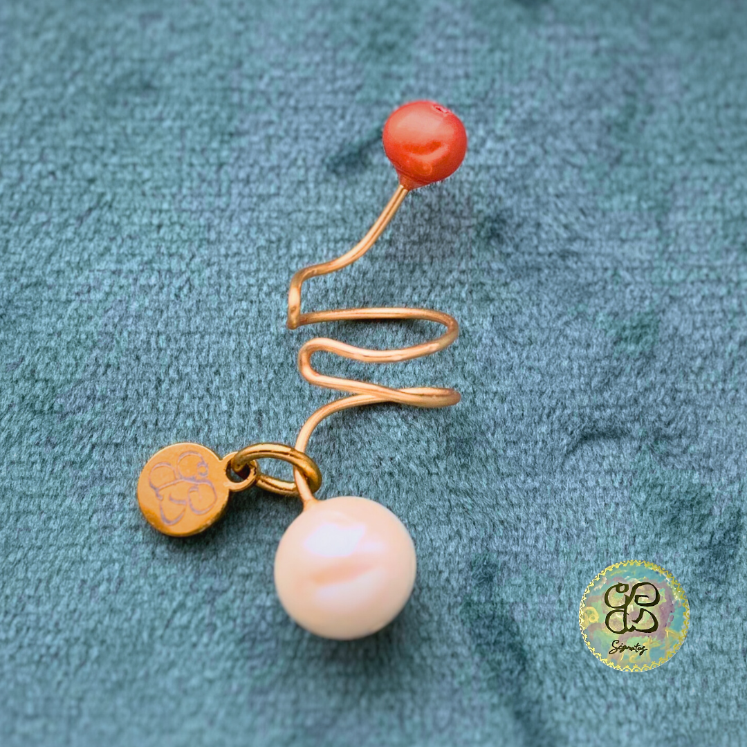 Natural Stone EAR CUFF / パール&パール