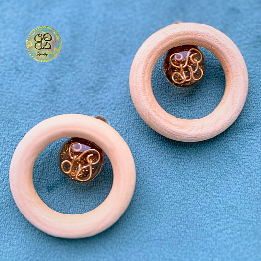 WOOD & TWINKLE brown(イヤリング)