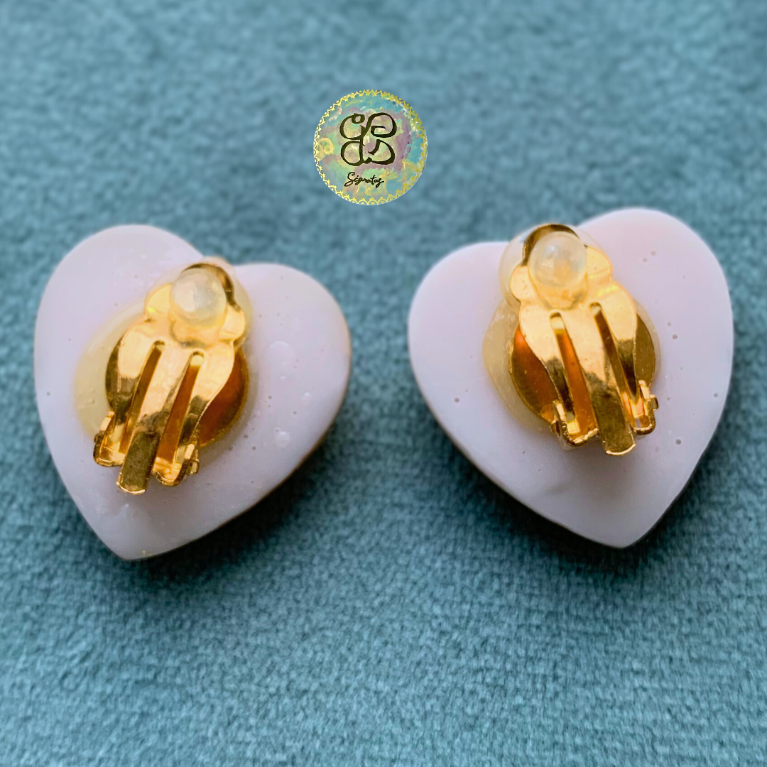 Heart &amp; Petals (Ear clips)