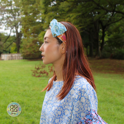 Ruban Headband (A)Green and Blue